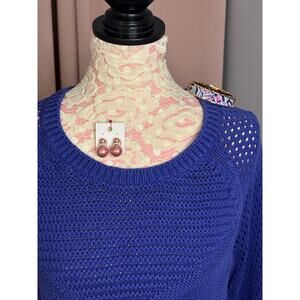 EUC LOT Lilly Pulitzer Blythe Pullover Sweater w/Curated Jewelry Sz Medium